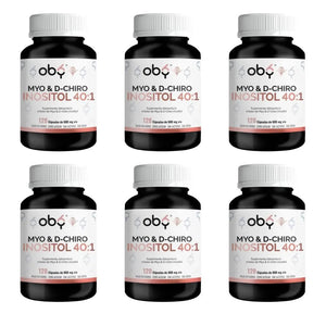 Pack de 6 frascos: Oby Myo y D-Chiro Inositol Ratio 40:1 | 120 cápsulas Fast Bundle
