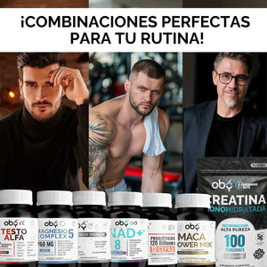 OBY Testo Alfa | Vitaminas hombre con 12 ingredientes | 180 cápsulas oby.mx
