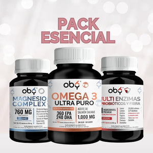 PACK ESENCIAL | Magnesio complex 5 + Omega 3 + Multi Enzimas oby.mx