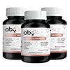 Pack de 3 frascos: OBY Pure Inositol con Myo y D-Chiro Inositol + Ácido Fólico, Hierro y Extracto Arándano | 60 Capsulas
