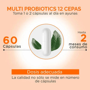 Oby MULTI Probioticos 120 Billones 12 Cepas Diferentes + Prebioticos inulina raiz achicoria + Fibra oby.mx