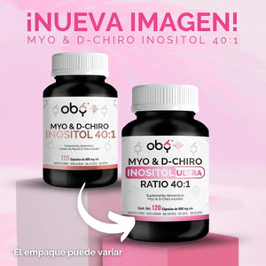 Oby | Myo y D-Chiro Inositol Ratio 40:1 | 120 cápsulas oby.mx