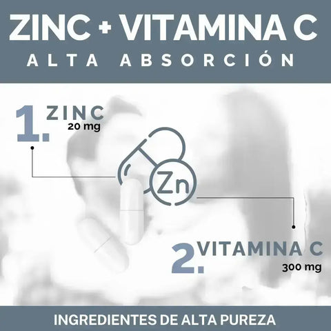 OBY Zinc Puro + Vitamina C | 120 cápsulas oby.mx