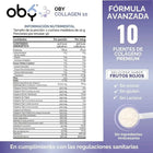 Colageno Hidrolizado 10 Tipos | OBY Collagen 10 Polvo 500g | Frutos Rojos oby.mx