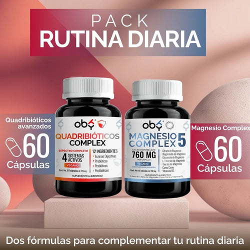 Pack: Magnesio Complex 5 + Quadribióticos Complex Fast Bundle