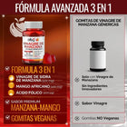 Gomitas de Vinagre de Manzana OBY | Formula 3 en 1 con Mango Africano y Acido Folico | Veganas Sin Azucar  | Suplemento Alimenticio | 60 Gomitas oby.mx
