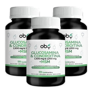 Pack de 3 frascos: OBY Glucosamina, Condroitina + MSM | 120 cápsulas Fast Bundle