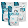 Pack de 3 Pouch: OBY Glicinato de Magnesio con Zinc | Polvo 600 gr | Sabor Frambuesa