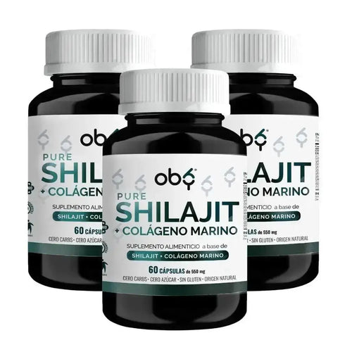 OBY Shilajit y Colágeno Marino Hidrolizado Puro |  60 Cápsulas oby.mx