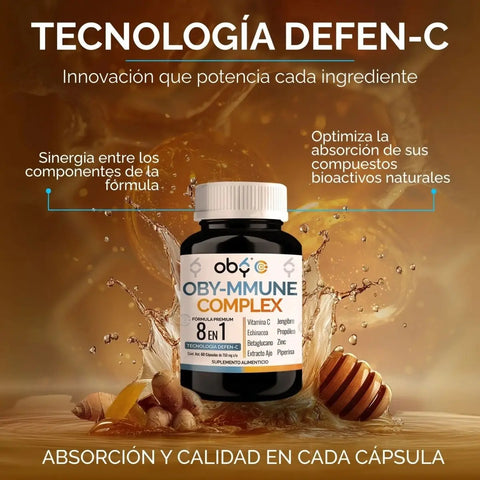 *Obymmune Complex 8 en 1 Defensas (60 cápsulas) oby.mx