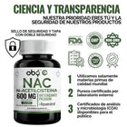 Nac 600mg + Trans Resveratrol 98% | N-acetyl Cysteine Aminoacido | Formula con Antioxidantes | 60 Capsulas oby.mx