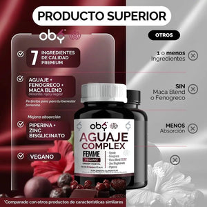 *Aguaje con Fenogreco, Maca Peruana y Zinc (60 cápsulas) oby.mx