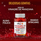 Gomitas de Vinagre de Manzana OBY | Formula 3 en 1 con Mango Africano y Acido Folico | Veganas Sin Azucar  | Suplemento Alimenticio | 60 Gomitas oby.mx