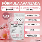 Oby Inositol Plus Myo y D-Chiro Inositol Ratio 40:1 + Acido Folico, Prebioticos, Vitaminas y Zinc | Polvo Sin Sabor oby.mx