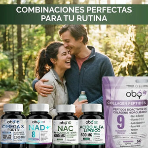 Nac 600mg + Trans Resveratrol 98% | N-acetyl Cysteine Aminoacido | Formula con Antioxidantes | 60 Capsulas oby.mx