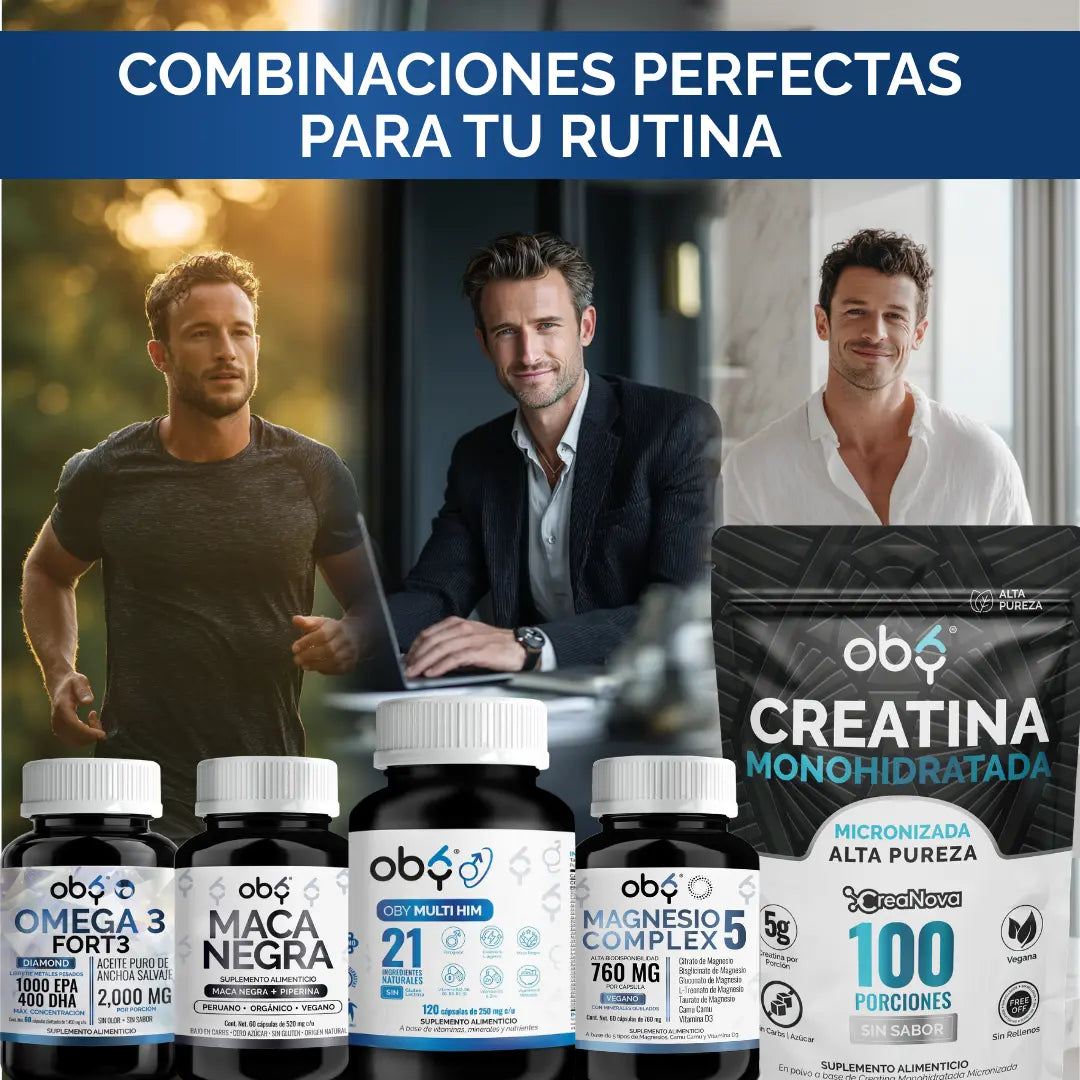 Multivitamínico Hombre 21 ingredientes 120 cápsulas oby.mx