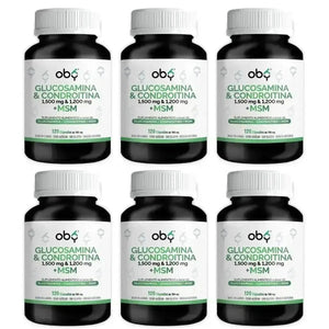 Pack de 6 frascos: OBY Glucosamina, Condroitina + MSM Fast Bundle