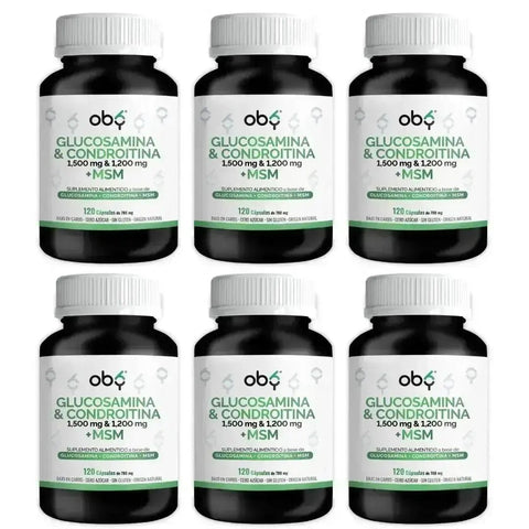Pack de 6 frascos: OBY Glucosamina, Condroitina + MSM Fast Bundle