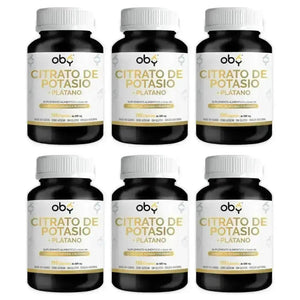 Pack de 6 frascos: OBY Citrato de Potasio Enriquecido con Plátano Fast Bundle
