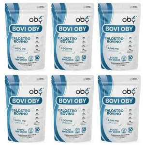 Pack de 6 Pouch: OBY Calostro Bovino en Polvo | 3,000 mg de Calostro por porción Fast Bundle