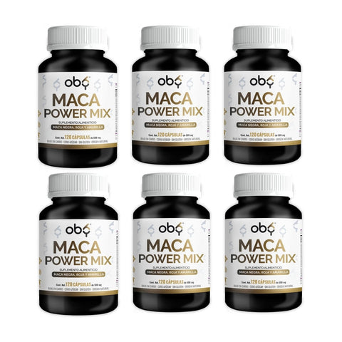 Pack de 6 frascos: OBY Maca Negra, Maca Roja y Maca Amarilla Fast Bundle