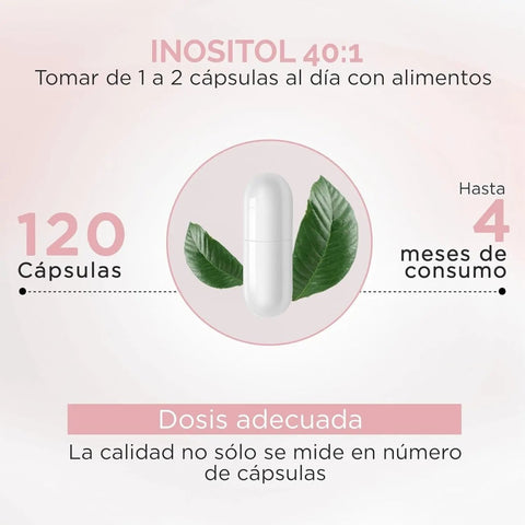 Oby Myo y D-Chiro Inositol Ratio 40:1 | 120 cápsulas oby.mx
