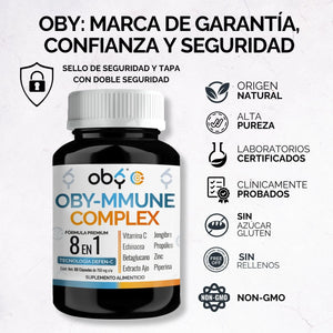 *Obymmune Complex 8 en 1 Defensas (60 cápsulas) oby.mx