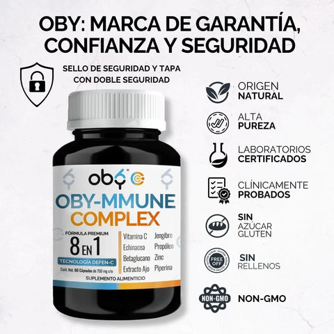*Obymmune Complex 8 en 1 Defensas (60 cápsulas) oby.mx
