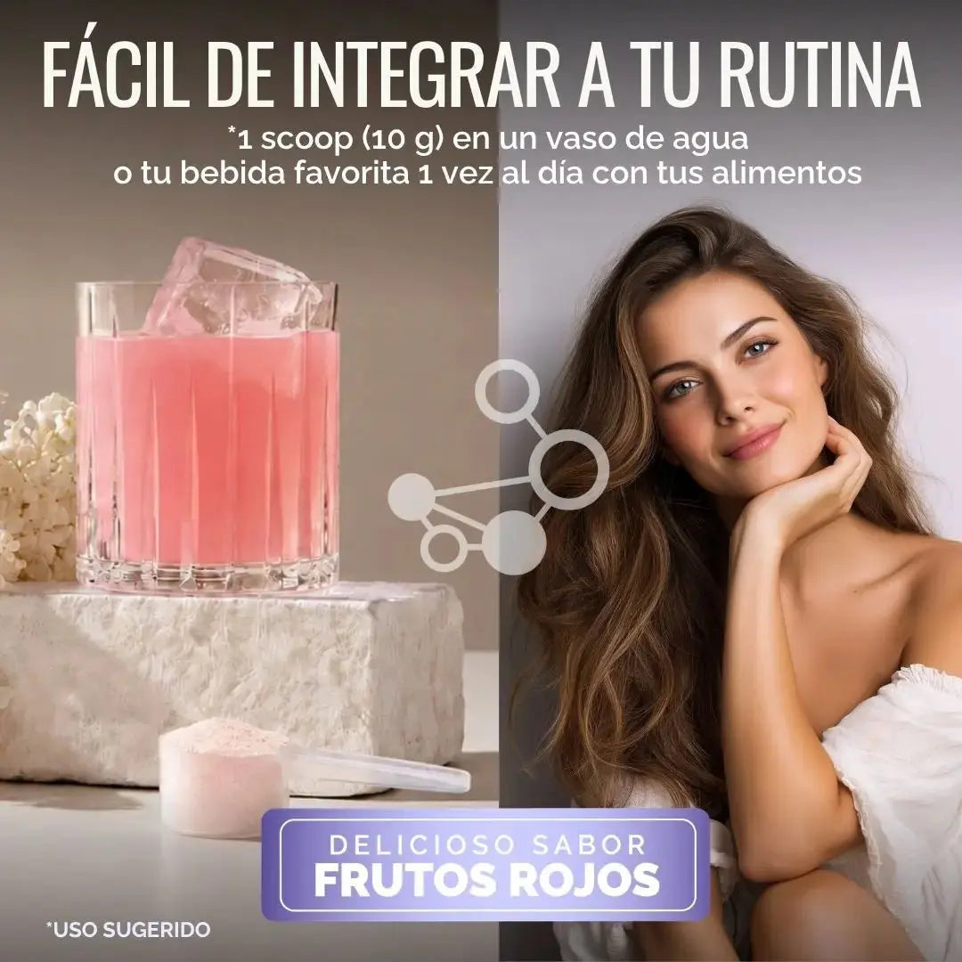 Colageno Hidrolizado 10 Tipos | OBY Collagen 10 Polvo 500g | Frutos Rojos oby.mx