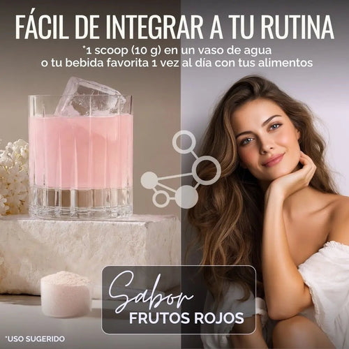 Colageno Hidrolizado 10 Tipos | OBY Collagen 10 Polvo 500g | Frutos Rojos oby.mx
