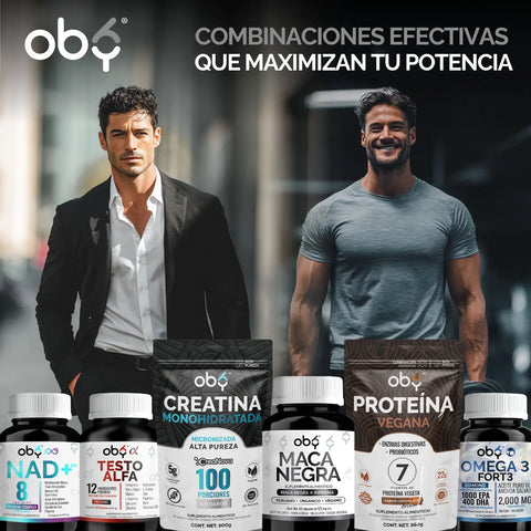 Maca Negra Peruana Orgánica 60 cápsulas oby.mx