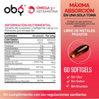 Aceite de Krill Ultra Puro con Astaxantina | Omega 3 EPA y DHA + Fosfolipidos | Sin Sabor y Sin Olor | 60 Softgels oby.mx
