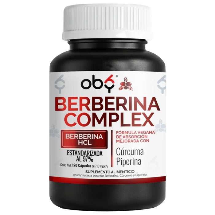 OBY Berberina Pura con Cúrcuma y Pimienta Negra | 120 cápsulas oby.mx