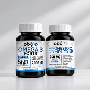 Pack: Magnesio Complex 60 cápsulas  + Omega 3 Diamond 60 Softgels Fast Bundle