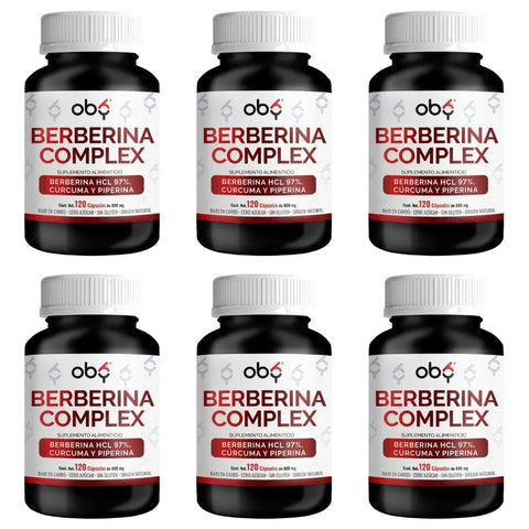 Pack de 6 frascos: OBY Berberina Complex | 120 caps Fast Bundle