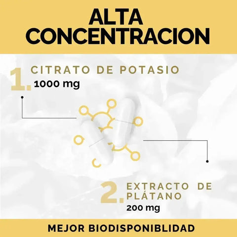 OBY Citrato de Potasio Enriquecido con Plátano |180 Cápsulas oby.mx