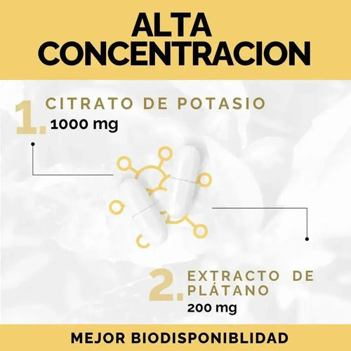 OBY Citrato de Potasio Enriquecido con Plátano |180 Cápsulas $̶4̶3̶9̶.̶0̶0̶ oby.mx
