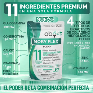 Colágeno Hidrolizado I, II, III y Marino 50 porciones oby.mx