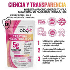 Creatina Monohidratada con Electrolitos | 100% Alta Pureza Micronizada | Glicinato de Magnesio + Vitaminas A, B12, C, D | Suplemento Alimenticio | Oby Pink Lemonade | 30 Porciones oby.mx