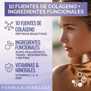 Colageno Hidrolizado 10 Tipos | OBY Collagen 10 Polvo 500g | Frutos Rojos oby.mx