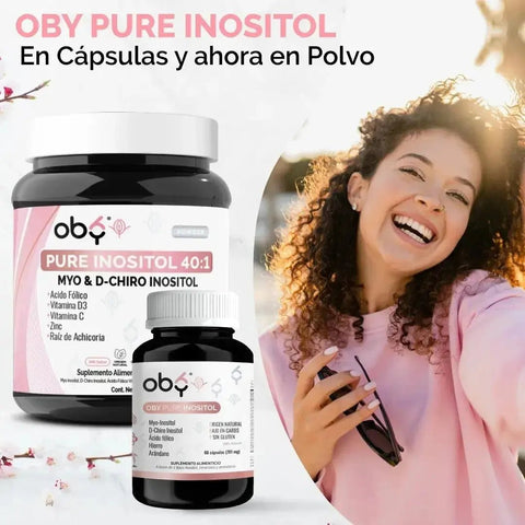 OBY Pure Inositol 40:1 Polvo 300g bote oby.mx