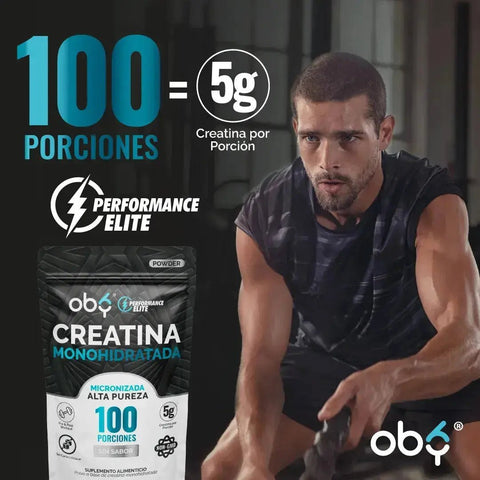 Oby Creatina Monohidratada Micronizada Pura Polvo 500g oby.mx