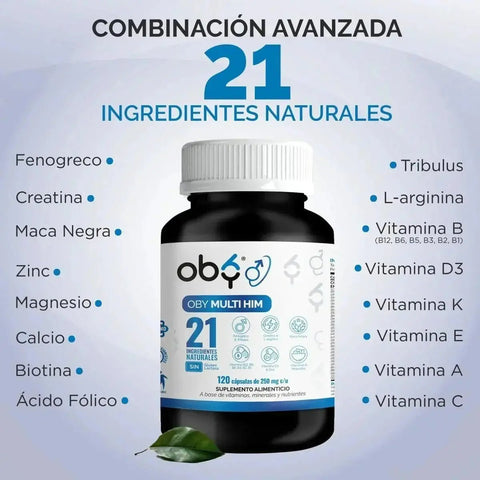 OBY GYM POWER PACK | Multivitamínico Hombre + Creatina suplemento deportivo oby.mx