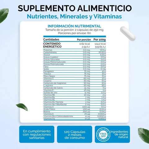 2x1 Solo por 24 Hrs. ¬°OFERTA FLASH! | OBY MULTI HIM Multivitaminico HOMBRE, 21 Vitaminas, Aminoacidos, Minerales y Nutrientes. 120 caps por cada frasco oby.mx