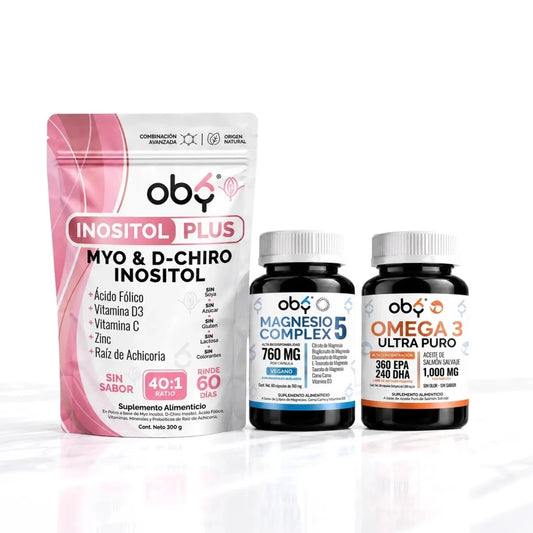 Pack: Inositol Plus + Omega 3 + Magnesio Complex oby-mx