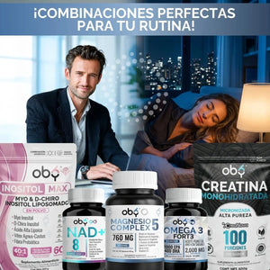Oby 5 Magnesio Complex 180 capsulas 760mg oby.mx