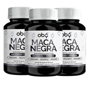 Pack de 3 frascos: Oby Maca Negra | 60 cápsulas Fast Bundle