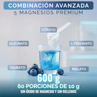 Magnesio Complex 5 en Polvo OBY | Citrato, Glicinato, Treonato, Taurato y Malato | Con Espirulina Azul, D3 y B12 | 600g oby.mx