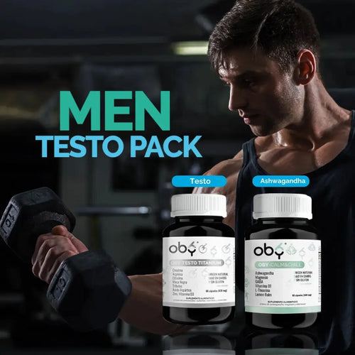 MEN TESTO PACK | Calm Ashwagandha + Oby Testo Titanium oby.mx