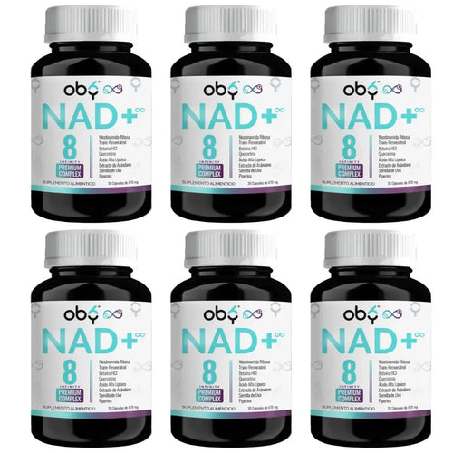 OBY NAD+ Infinity | Resveratrol Potenciado 8 ingredientes| 180 caps  ̶$̶5̶,̶3̶9̶4̶ oby.mx